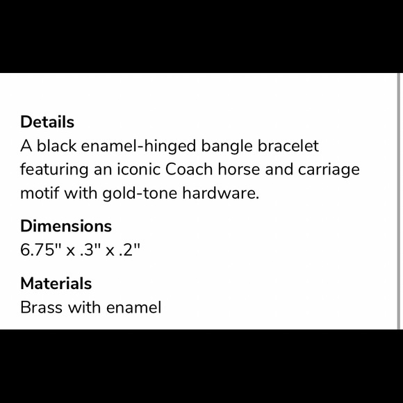 NWT. Coach bangle bracelet with iconic Coach horse and carriage motif. - Picture 7 of 7